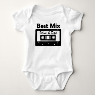 Best Mix Mom and Dad Baby Shower Gift  Bodysuit