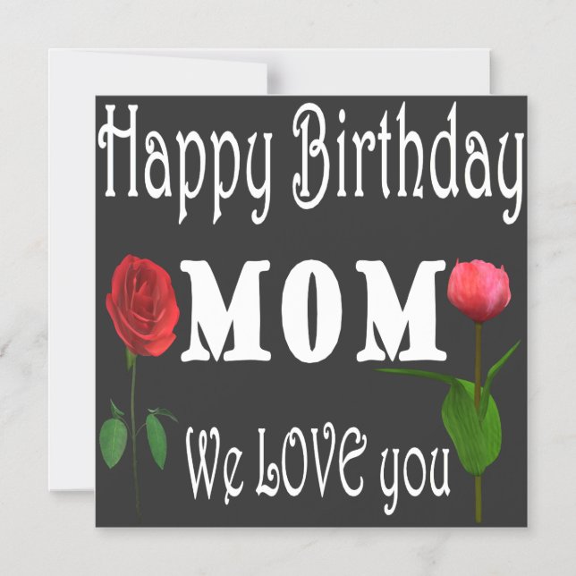 Best Mom Birthday Design  Magnetic Invitation (Front)