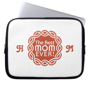 BEST MOM custom monogram laptop sleeves