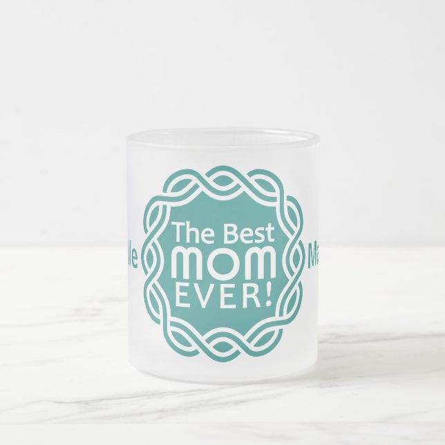 BEST MOM custom monogram mugs (Center)