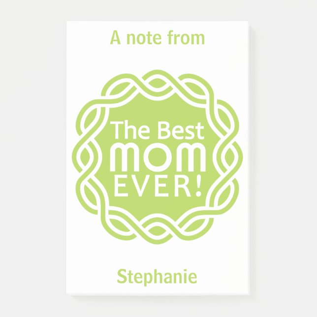 BEST MOM custom name & color notes (Front)