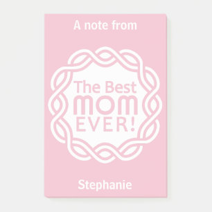 BEST MOM custom name & color Post-It notes