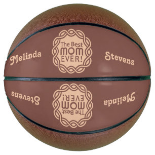 BEST MOM custom name & colour basketball