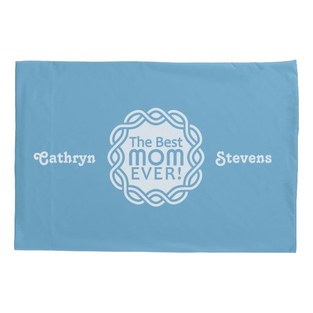 BEST MOM custom name & colour pillow cases (Back)