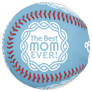 BEST MOM custom name & colour softball