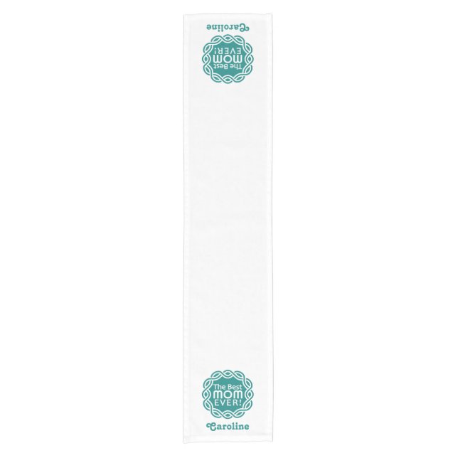 BEST MOM custom name & colour table runner (Front)