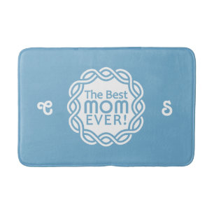 BEST MOM custom name & monogram bath mats