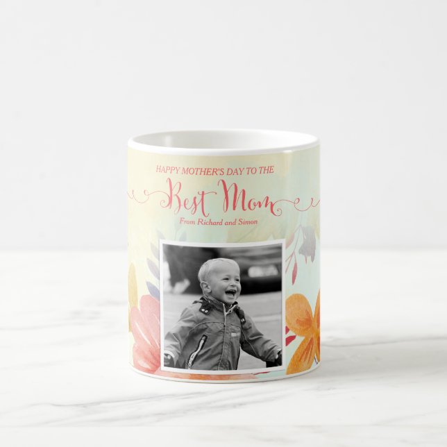 Best Mom Custom Photo Mother's Day Mug (Center)