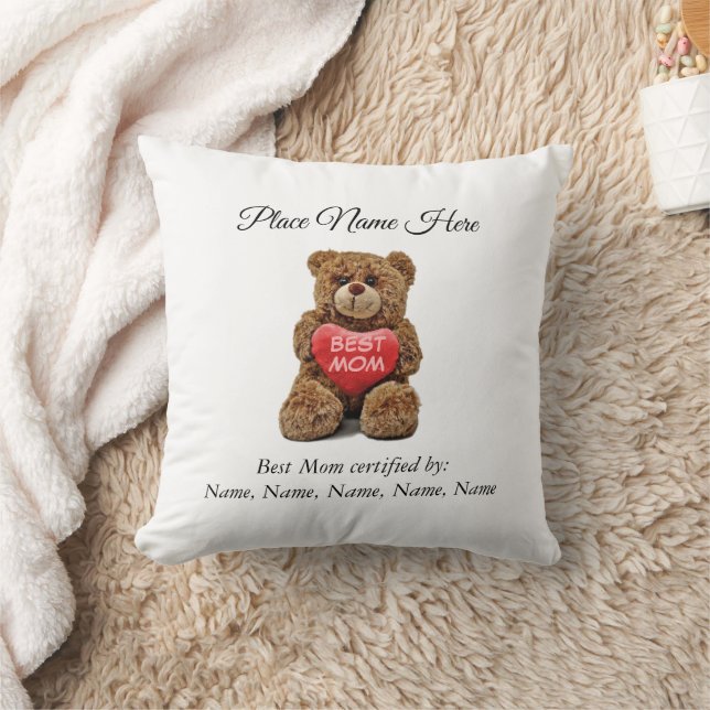 Best Mom designation Certified by her Children Cushion (Blanket)