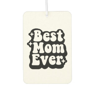 Best Mom Ever 1 Custom Photo Retro Groovy Car Air Freshener