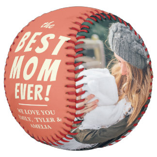 Best Mom Ever 2 Photo Collage Mother's Day Gift Softball