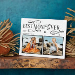 Best Mom Ever 2 Photos Heart Mothers Day Gifts Plaque<br><div class="desc">Celebrate the woman whose love feels like home. This Best Mom Ever Heart Photo Plaque turns two of your most treasured memories into a beautiful daily reminder of how deeply she’s loved. Designed with a modern minimalist layout, elegant typography, and a soft heart detail, it captures the story of all...</div>