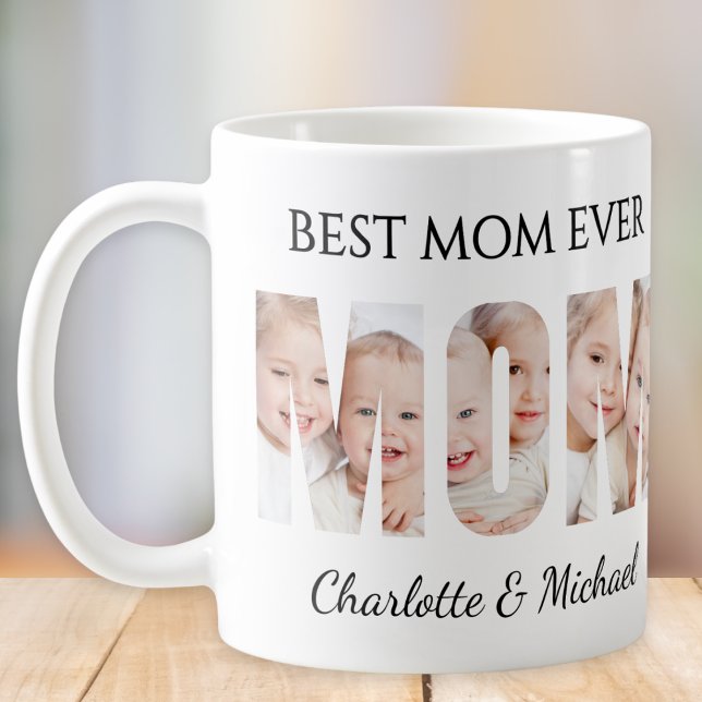 Best Mom Ever 3 Photos Cutout Letters  Coffee Mug (Creator Uploaded)
