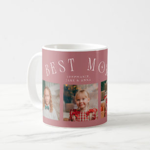 Best Mom Ever 4-Photo Pink Mothers Day Coffee Mug