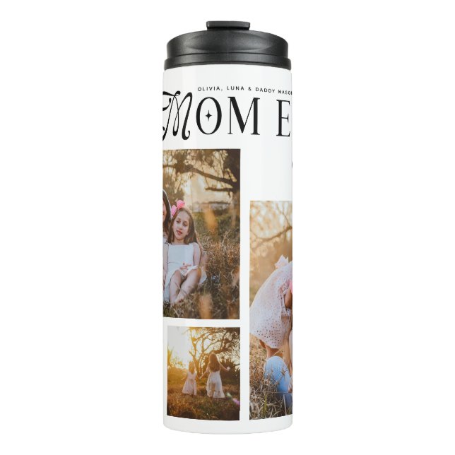 Best Mom Ever 4 Photos Heart Mothers Day Gifts Thermal Tumbler (Front)