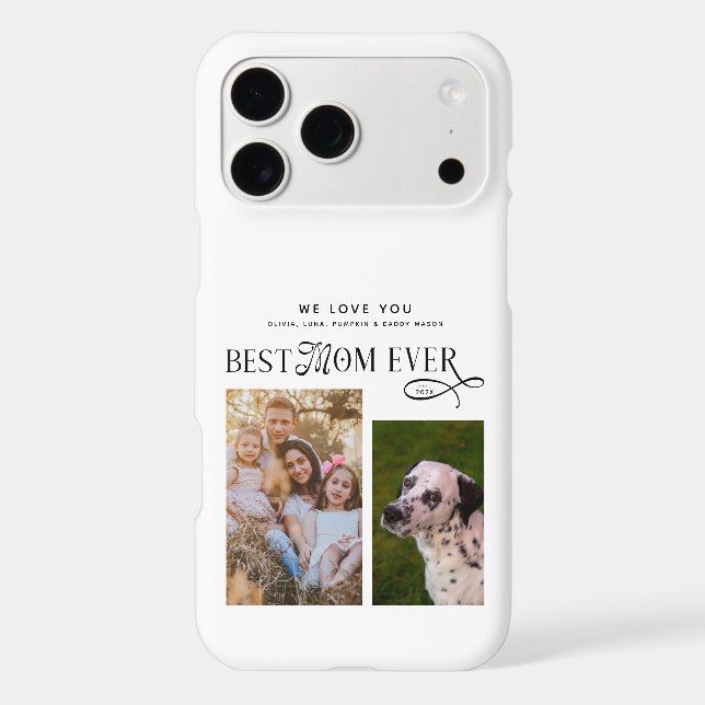 Best Mom Ever 4 Photos Mothers Day Gifts (Back)