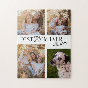 Best Mom Ever 4 Photos Mothers Day Gifts Jigsaw Puzzle