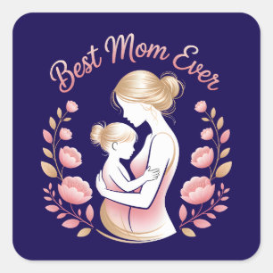 Best Mom Ever" – A Tribute to Mom Square Sticker
