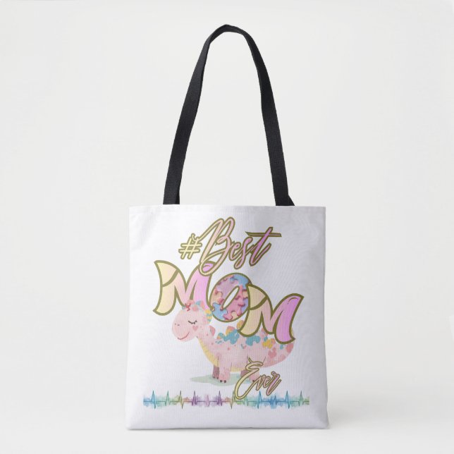 Best Mom Ever Autism Support Tote bag (Front)