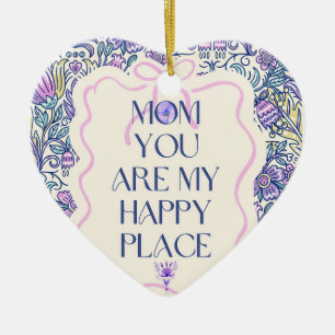 Best mom ever ceramic tree decoration