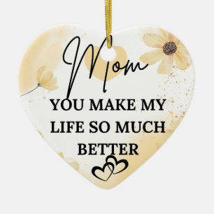 Best mom ever ceramic tree decoration