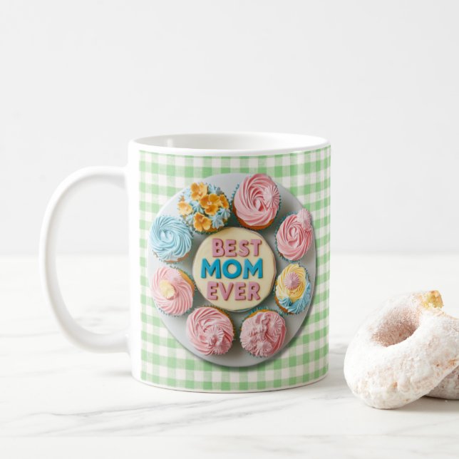 BEST MOM EVER Cupcake Mug Design (With Donut)