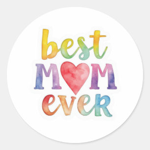 Best Mom Ever Custom-Cut Vinyl Sticker