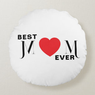 Best MOM Ever Decorative Round Pillow for Mum