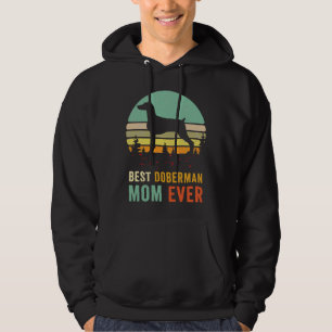 Best Mom Ever Doberman Best Mom Doberman Dog Retro Hoodie