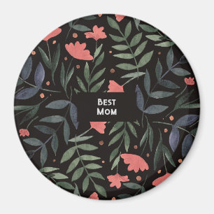 Best mom ever elegant retro magical garden magnet