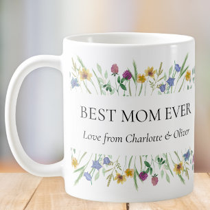 Best Mom Ever Floral Mother's Day  Coffee Mug