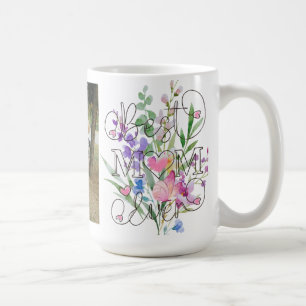 Best Mom Ever Floral Watercolor Design Coffee Mug
