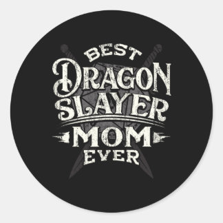 Best Mom Ever Funny Mother's Day Rpg Gamer Women Classic Round Sticker