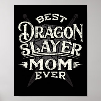 Best Mom Ever Funny Mother's Day Rpg Gamer Women Poster