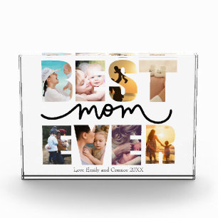 Best mom ever happy mothers day text shaped photo block