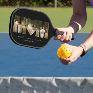 Best Mom Ever Modern Photo Collage Gift For Mother Pickleball Paddle