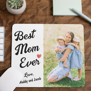 Best Mom Ever Modern Photo Mouse Mat