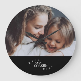 Best Mom Ever Modern Simple Large Clock