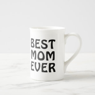 Best Mom Ever Modern Typography Mother's Day Gift  Bone China Mug