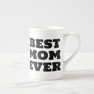 Best Mom Ever Modern Typography Mother's Day Gift  Bone China Mug