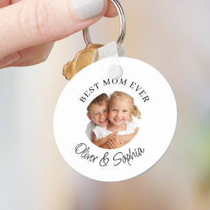Best Mom Ever Mother's Day Photo  Key Ring