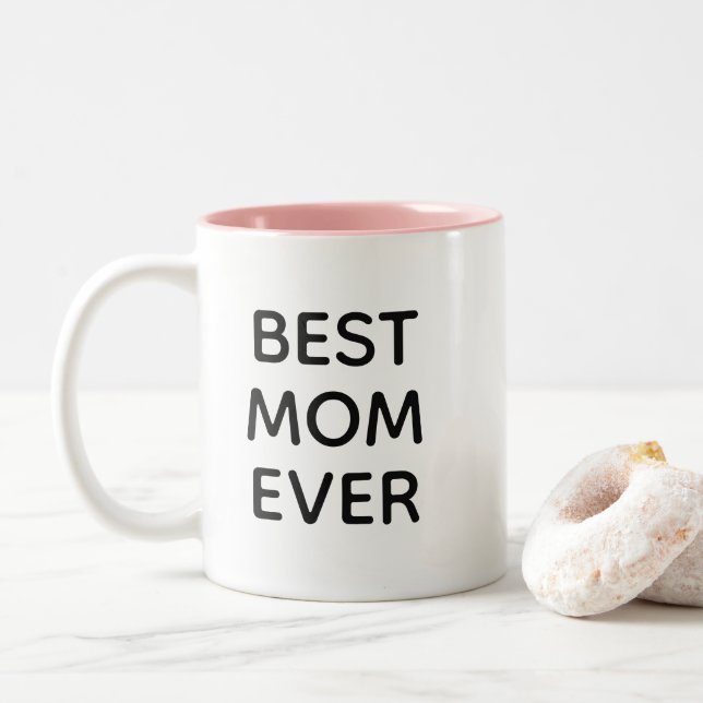 Best Mom Ever | Mother's Day Two-Tone Coffee Mug (With Donut)