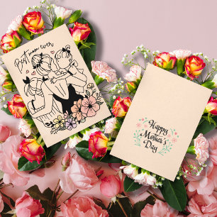 Best Mom ever mum, custom children/ flowers  card