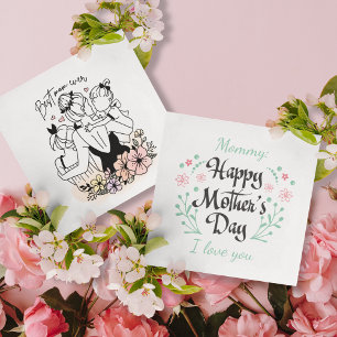 Best Mom ever mum, custom children/ flowers  card