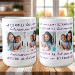 Best MOM Ever Personalised Modern 4 Photo Collage Coffee Mug<br><div class="desc">Introducing the perfect gift for the best MOM ever - a personalised photo collage coffee mug! This stylish and modern mug features space for 7 special pictures, creating a unique and sentimental gift that any mother would adore. With the option to add a personalised monogram initial and name, this mug...</div>