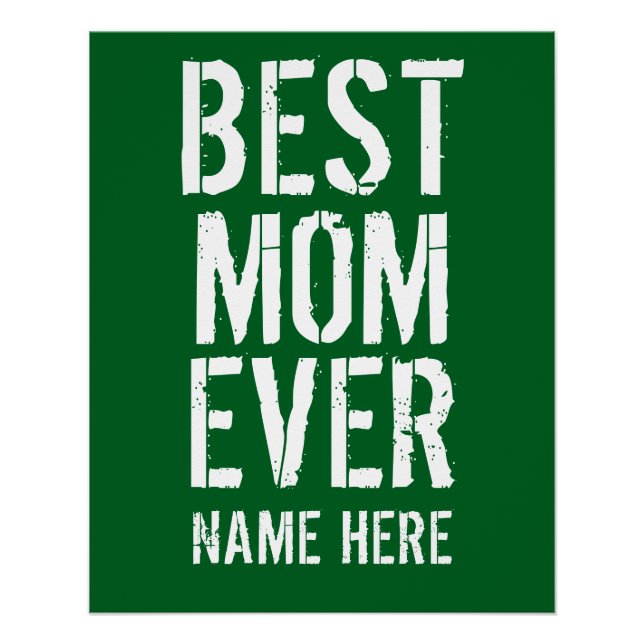 BEST MOM EVER PERSONALIZE  POSTER (Front)