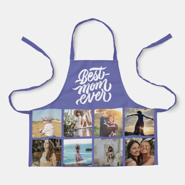 Best Mom Ever Personalized Photo Collage Apron (Front)