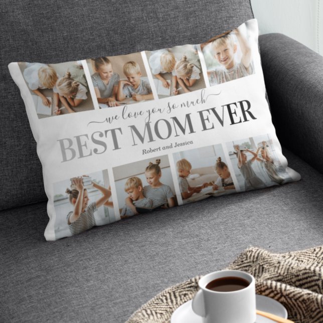 Best Mom Ever Photo Collage Decorative Cushion (Creator Uploaded)