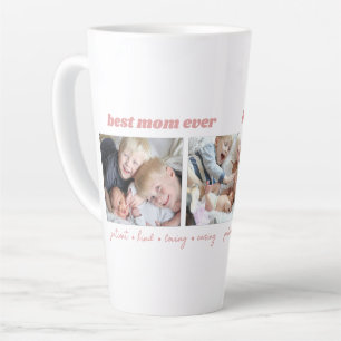 Best Mom Ever Photo Collage Latte Mug