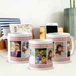 Best Mom Ever Photo Collage Peach Happy Birthday Coffee Mug<br><div class="desc">Make her birthday extra special with this Best Mom Ever Photo Collage Peach Happy Birthday Coffee Mug. Featuring soft peach frames at the top and bottom, this mug allows you to personalize heartfelt happy birthday wishes and meaningful family names. The center showcases a photo collage with a custom 5 photo...</div>
